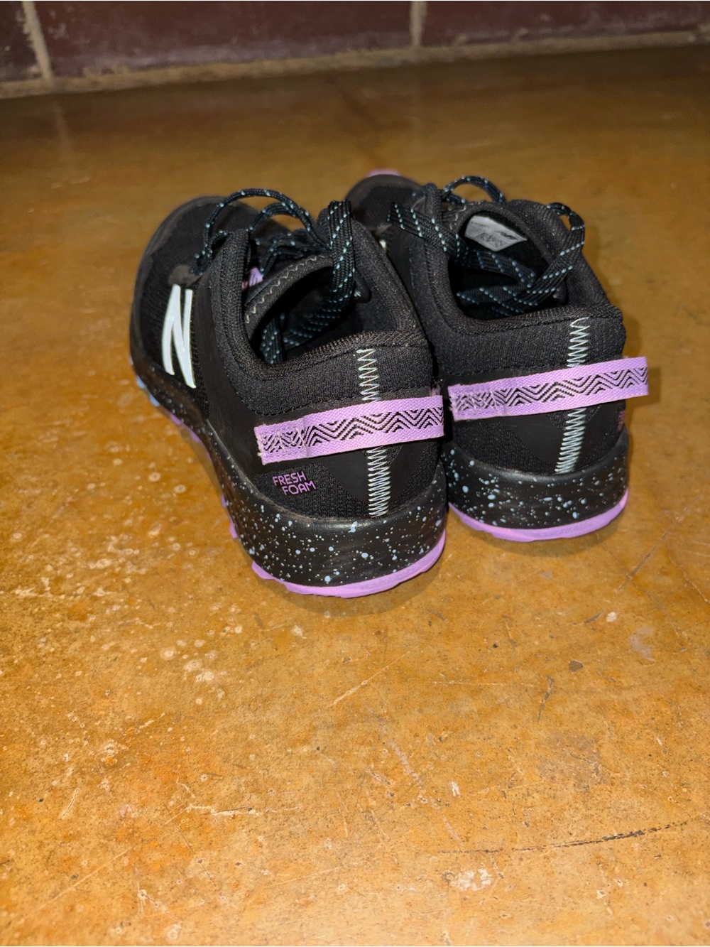 New Balance Black Sneakers with Mint 'N' and Purple Accents - Picture 3 of 4